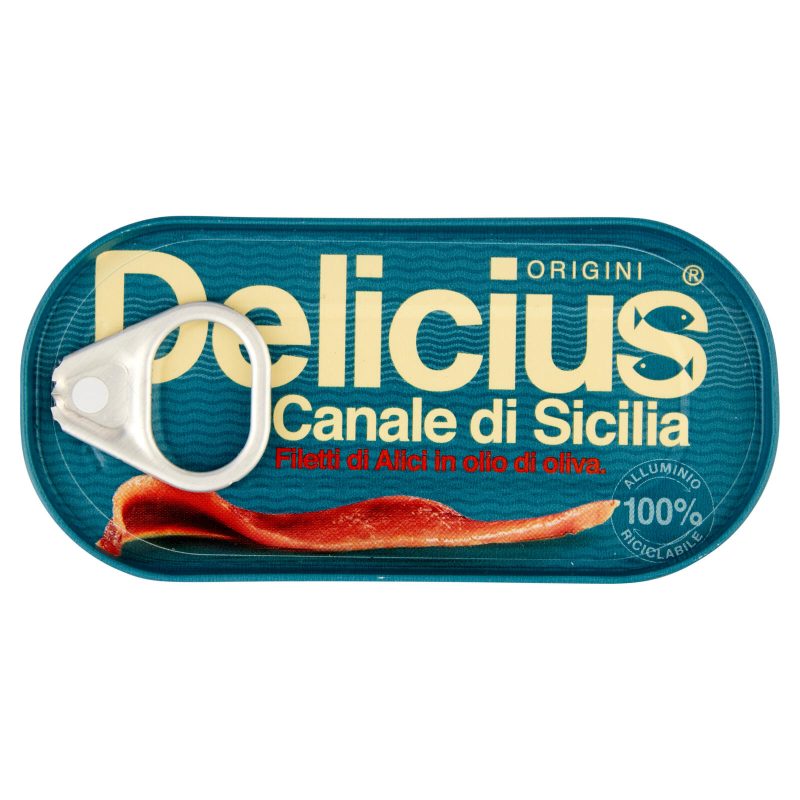 Delicius Canale di Sicilia Filetti di Alici in olio di oliva 28 g