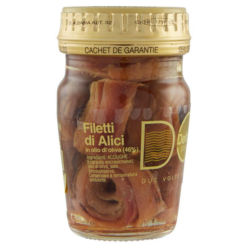 Delicius Double Filetti di Alici in olio di oliva (46%) 80 g