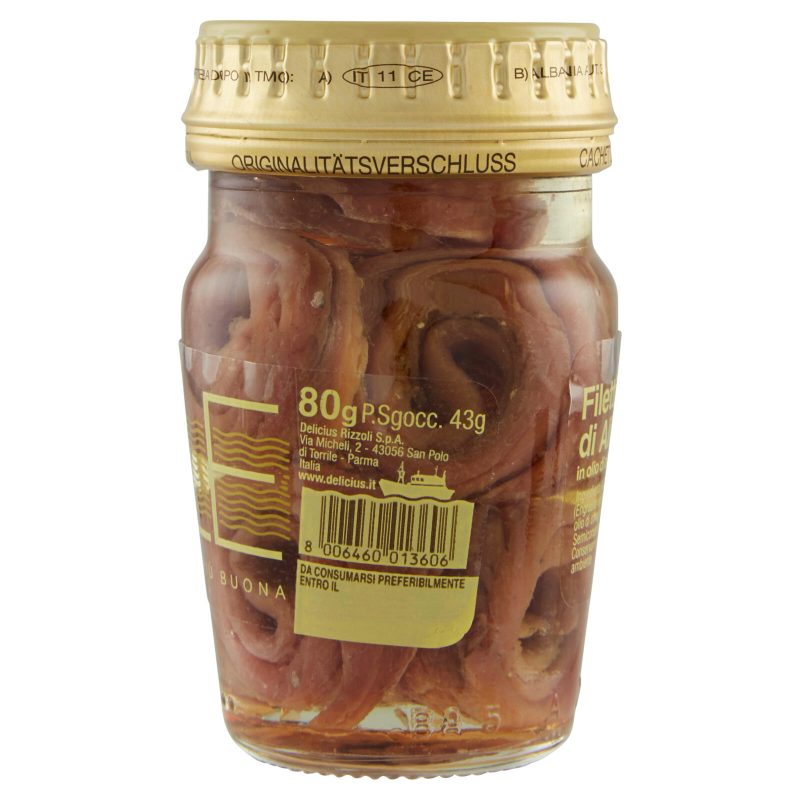 Delicius Double Filetti di Alici in olio di oliva (46%) 80 g