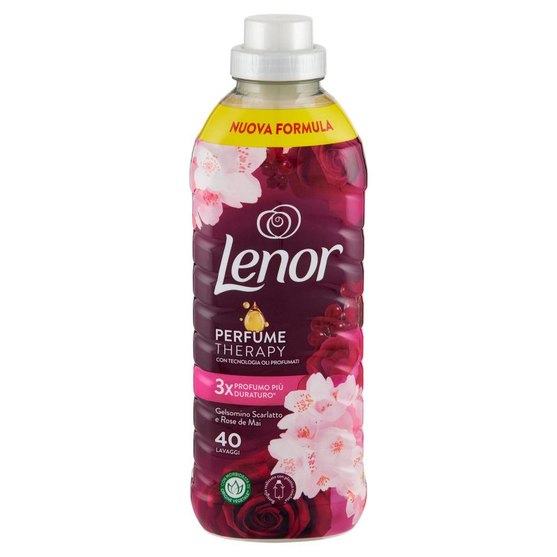 Lenor Ammorbidente Lavatrice Concentrato, Gelsomino Scarlatto e Rose de Mai 40 Lavaggi 840 ml