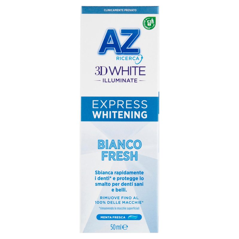 AZ Ricerca Dentifricio 3D White Illuminate Express Whitening Bianco Fresh 50 ml