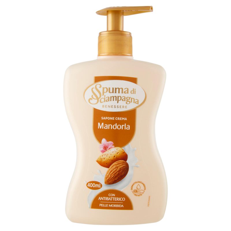 Spuma di Sciampagna Benessere Sapone Crema Mandorla 400 ml