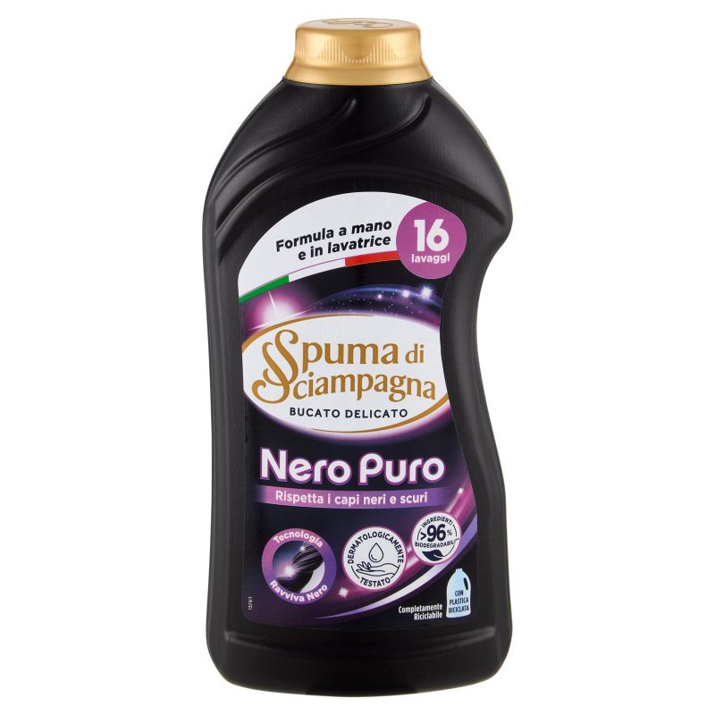 Spuma di Sciampagna Bucato Delicato Nero Puro 800 ml