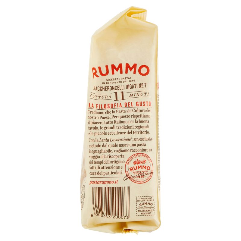 Pasta Rummo Maccheroncelli Rigati N° 7 
500 g