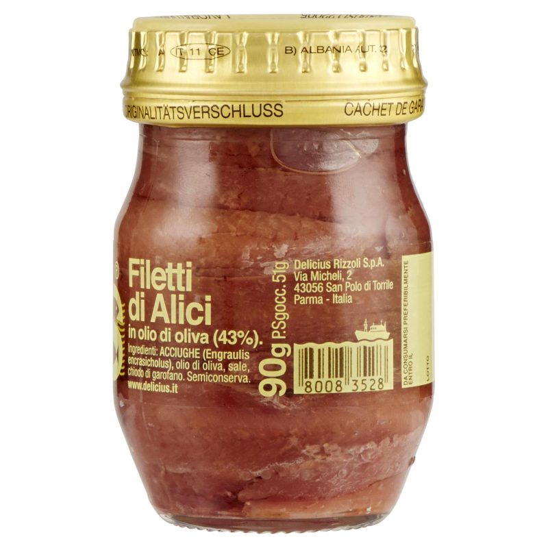 Delicius Filetti di Alici in olio di oliva (43%) 90 g