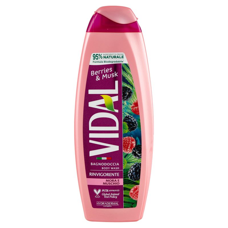 Vidal Berries & Musk Bagnodoccia Rinvigorente Mora e Muschio 500 ml