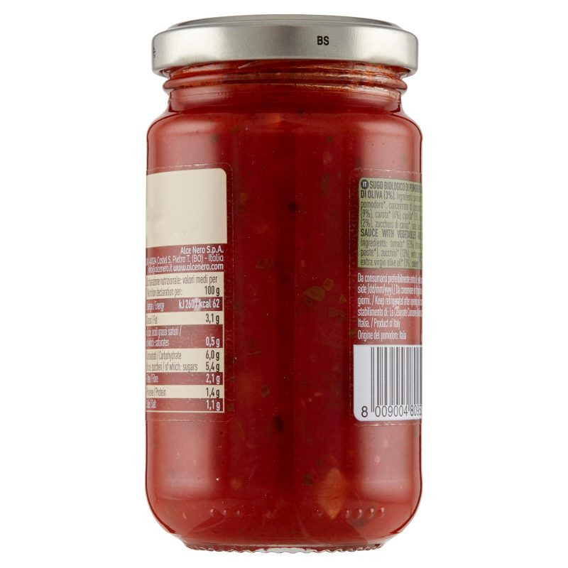 alce nero Sugo di Pomodoro con Verdure 200 g