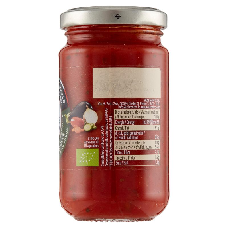 alce nero Sugo di Pomodoro con Verdure 200 g