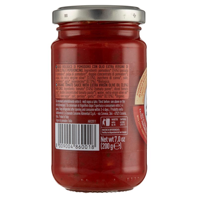 alce nero Sugo di Pomodoro Arrabbiata 200 g