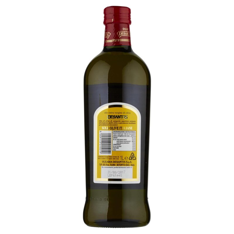 Desantis Olio Extra Vergine di Oliva 100% Italiano 1 L