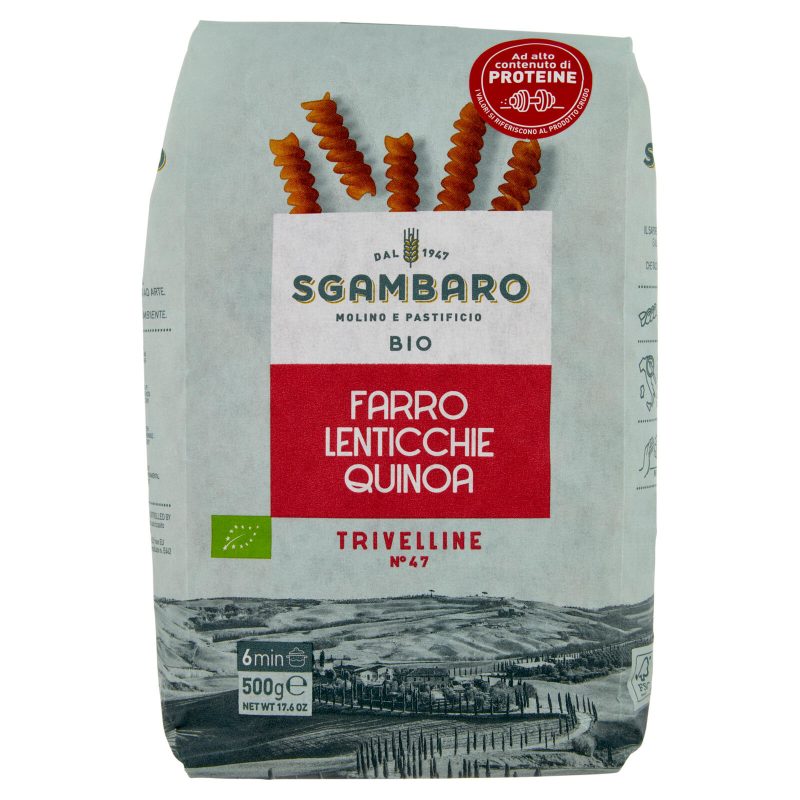 Sgambaro Bio Farro Lenticchie Quinoa Trivelline N°47 500 g