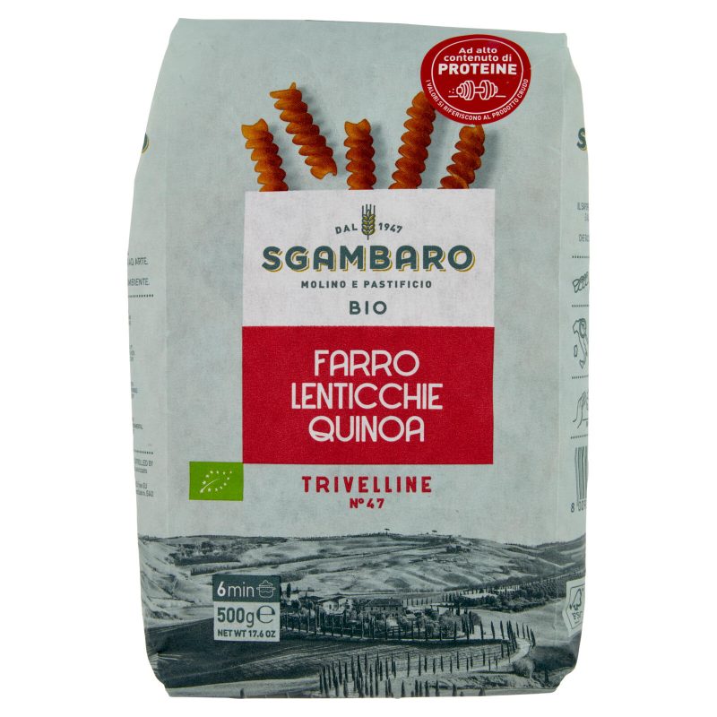 Sgambaro Bio Farro Lenticchie Quinoa Trivelline N°47 500 g