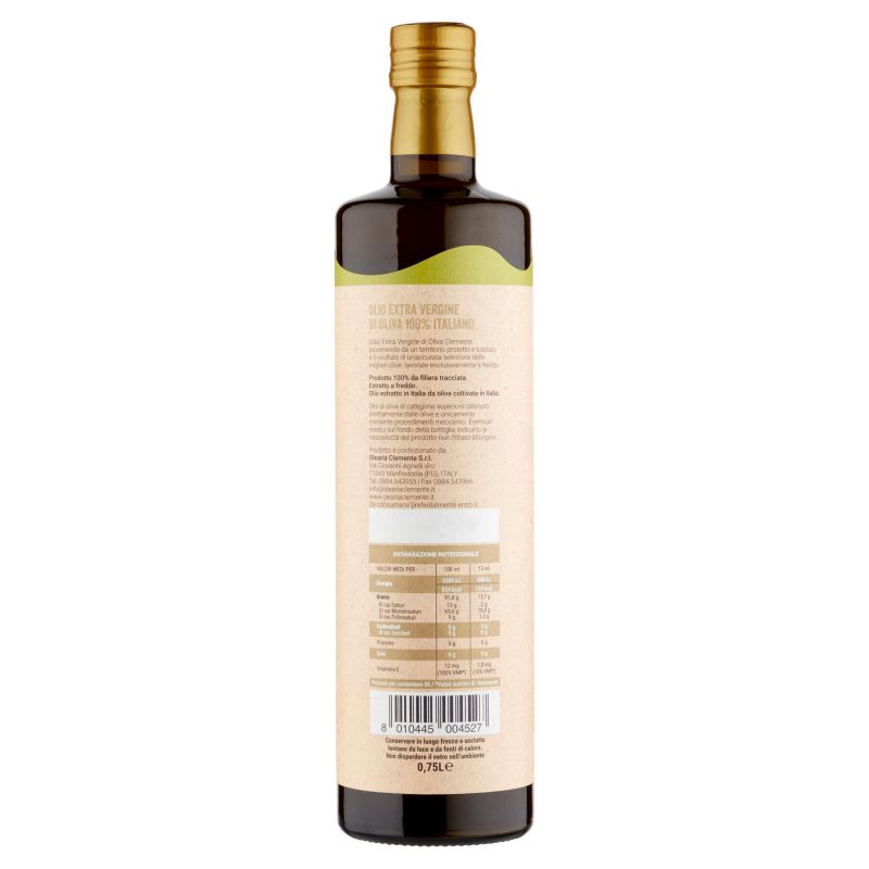 Clemente 100% Italiano Premium Olio Extra Vergine di Oliva 0,75 L