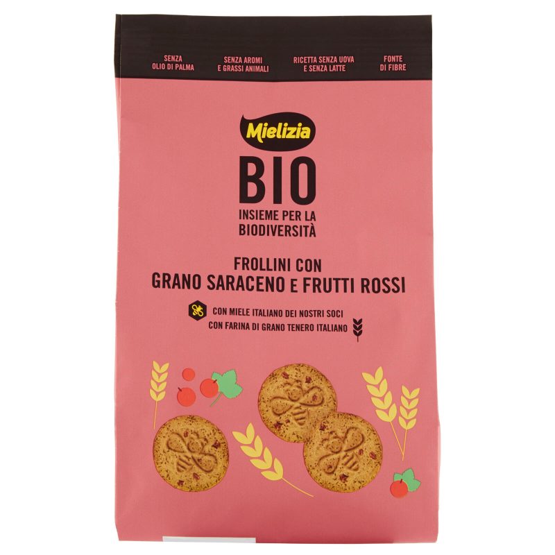 Mielizia Bio Frollini con Grano Saraceno e Frutti Rossi 300 g