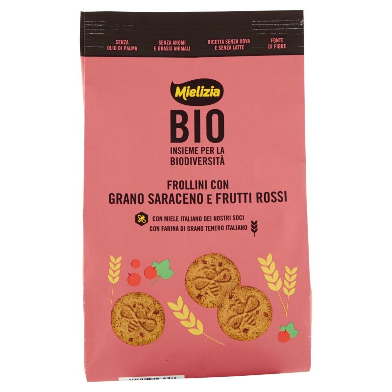 Mielizia Bio Frollini con Grano Saraceno e Frutti Rossi 300 g