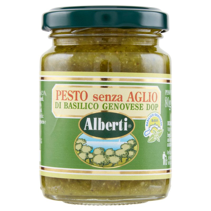 Alberti Pesto senza Aglio di Basilico Genovese DOP 80 g