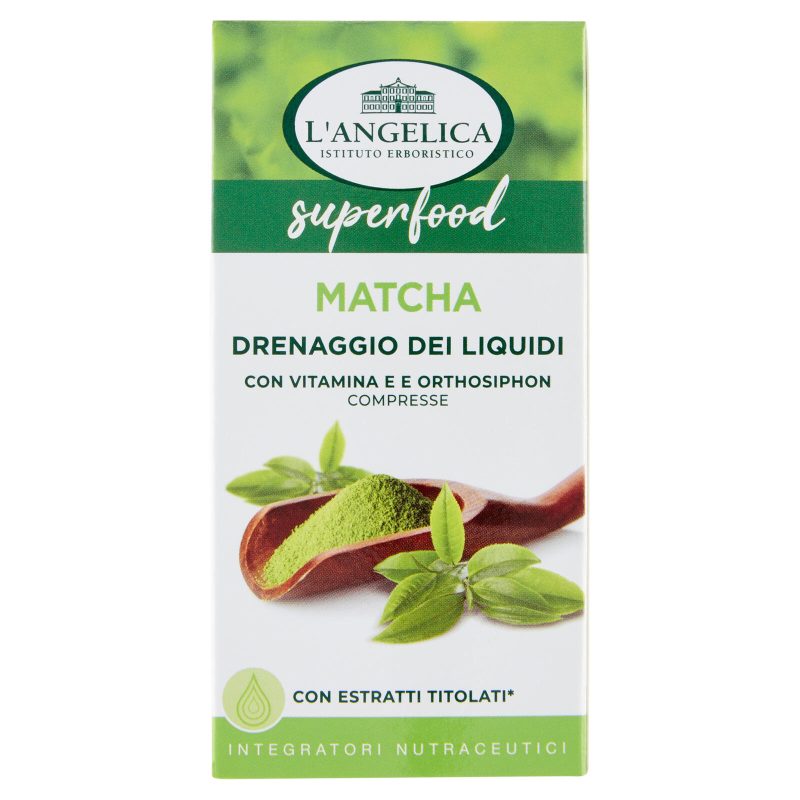 L'Angelica superfood Matcha Drenaggio dei Liquidi 60 compresse 30 g