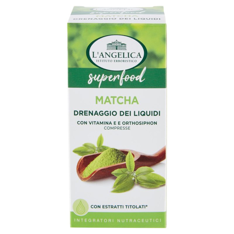 L'Angelica superfood Matcha Drenaggio dei Liquidi 60 compresse 30 g