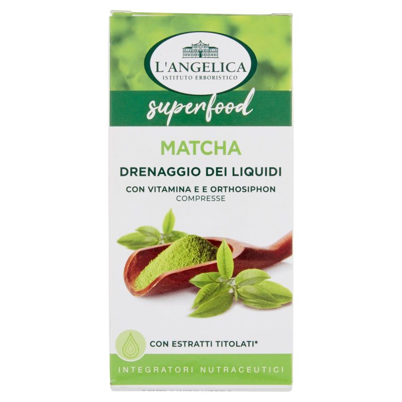 L'Angelica superfood Matcha Drenaggio dei Liquidi 60 compresse 30 g