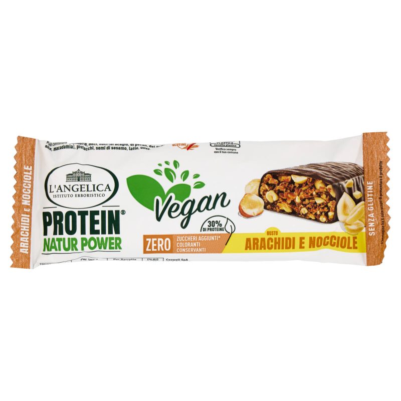 L'Angelica Protein Natur Power Vegan Gusto Arachidi e Nocciole 45 g