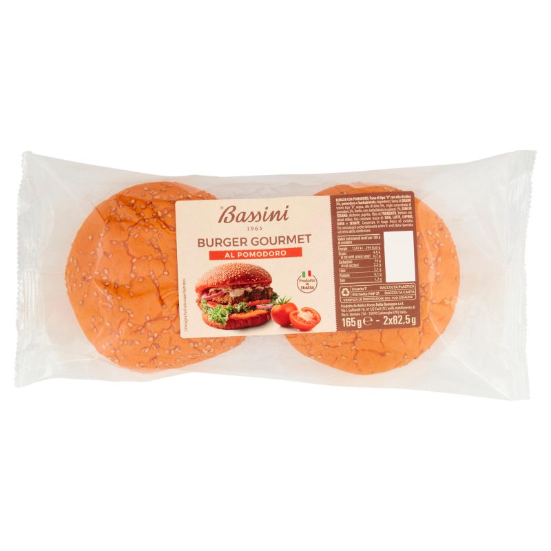 Bassini Burger Gourmet al Pomodoro x 2 -165 g