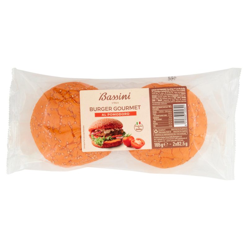 Bassini Burger Gourmet al Pomodoro x 2 -165 g