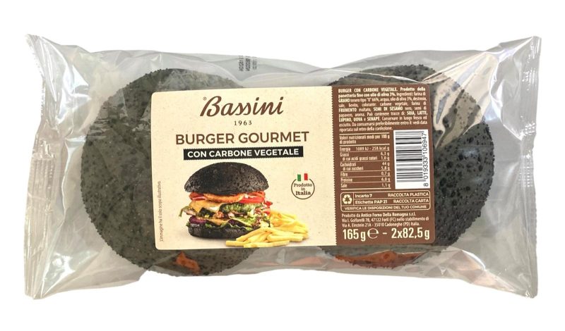 Bassini Burger Gourmet con Carbone Vegetale x 2 - 165 g