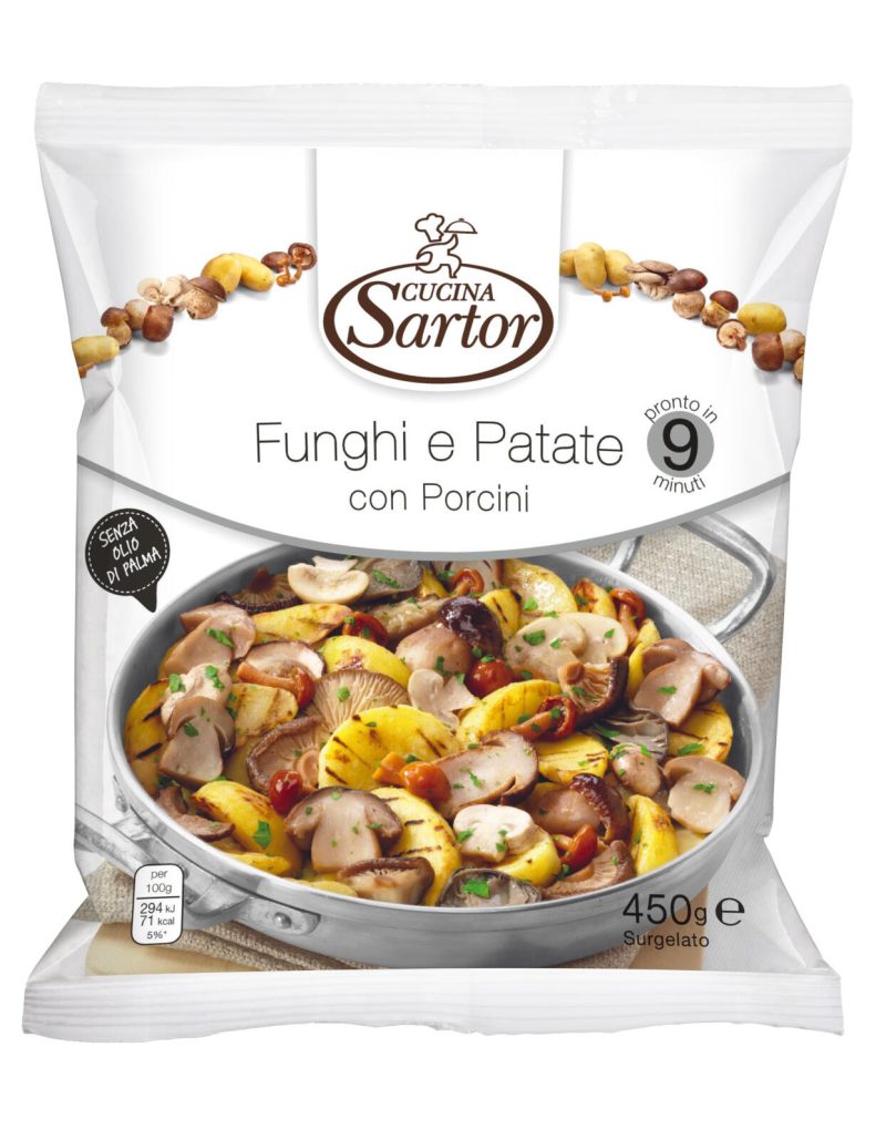 FUNGHI E PATATE CON PORCINI SURGELATI "CUCINA SARTOR"