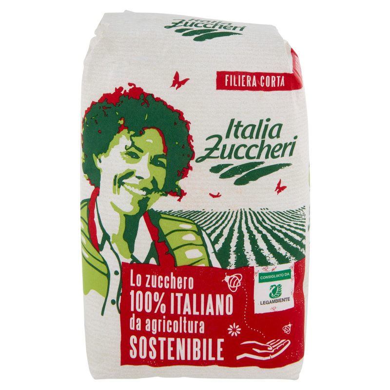 Italia Zuccheri - zucchero semolato 100% italiano da agricoltura sostenibile 1kg