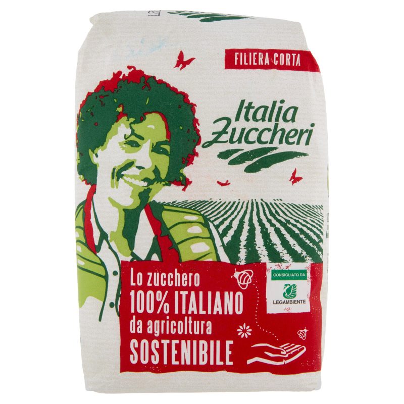 Italia Zuccheri - zucchero semolato 100% italiano da agricoltura sostenibile 1kg