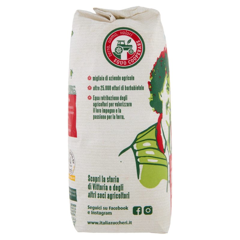 Italia Zuccheri - zucchero semolato 100% italiano da agricoltura sostenibile 1kg