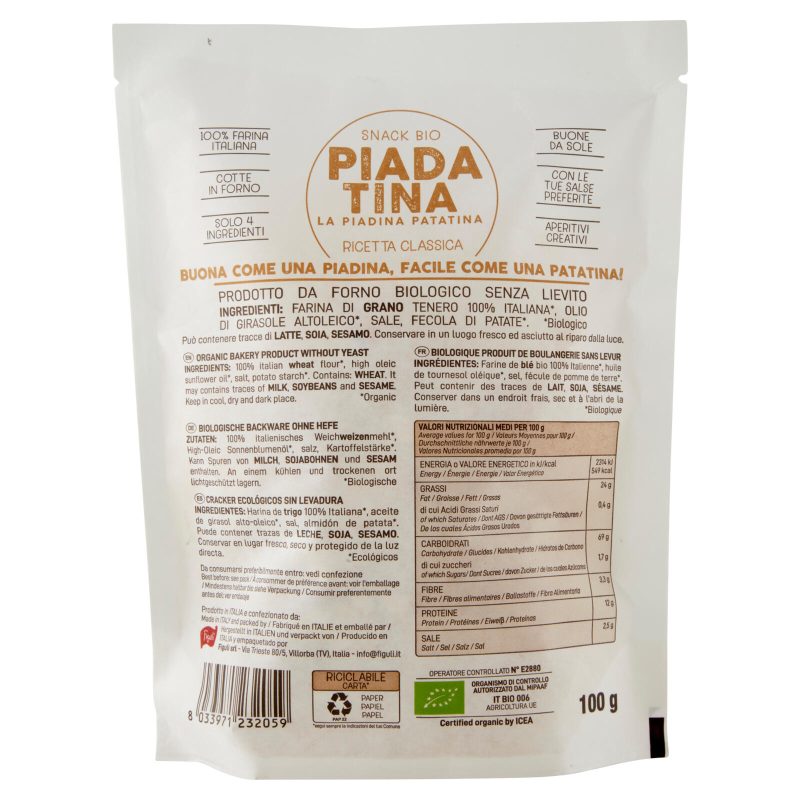 Figulì Piadatina Ricetta Classica 100 g