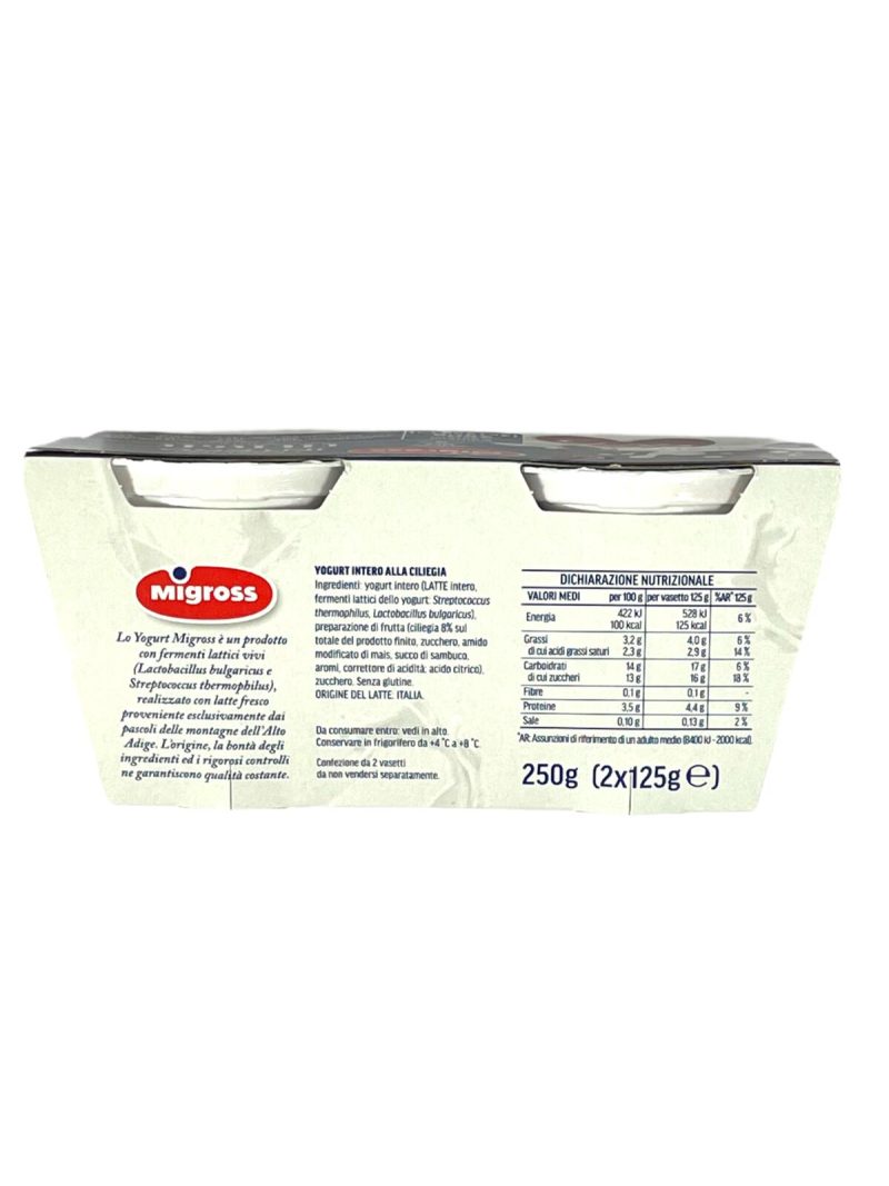 Migross Yogurt Intero alla Ciliegia 2x125 g