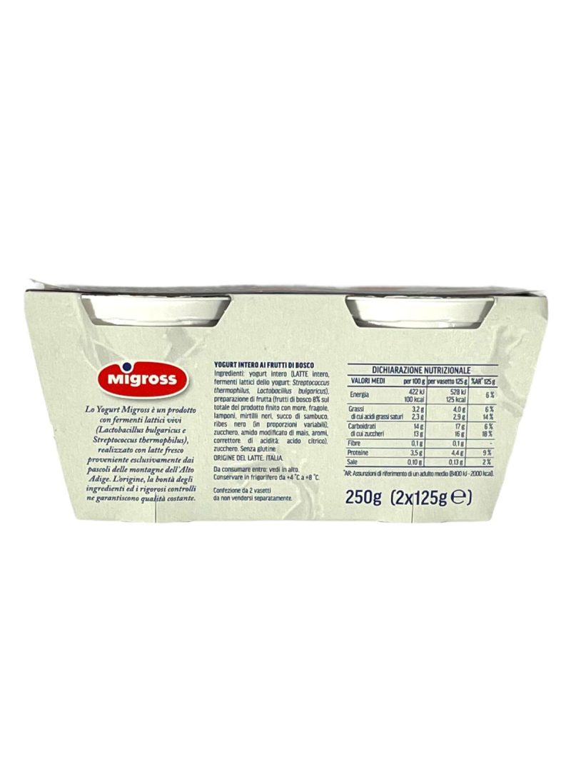 Migross Yogurt Intero Frutti di Bosco 2x125 g