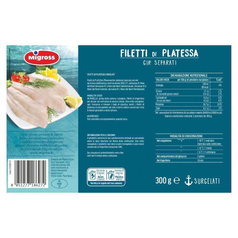 Migross Filetti di Platessa 300 g