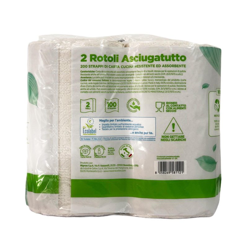 Wita Eco Rotoli Asciugatutto 2x100 strappi