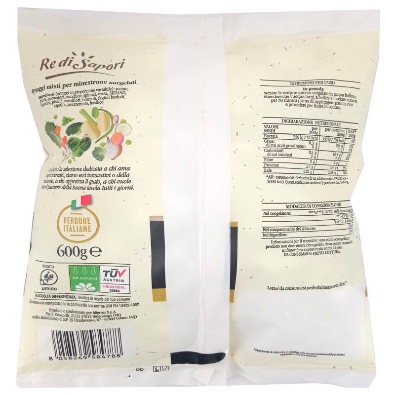 Re di Sapori Minestrone 15 verdure 600 g