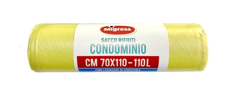 Migross Sacco rifiuti giallo Condominio 10x110 L