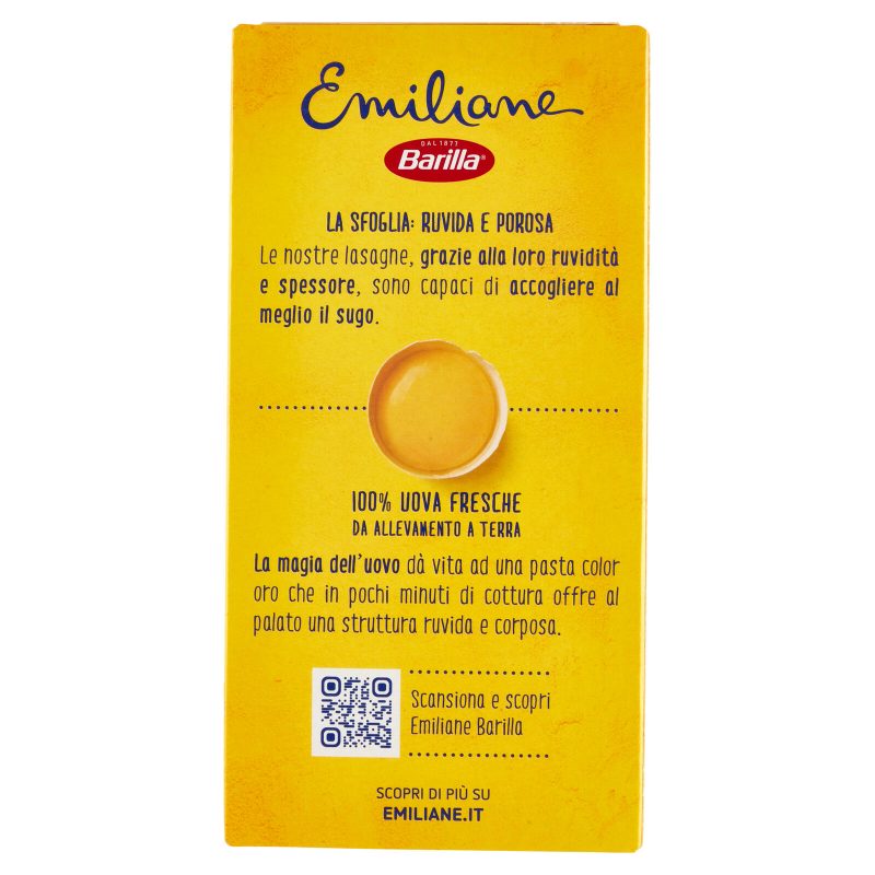 Barilla Emiliane Lasagne Pasta all'Uovo 500g