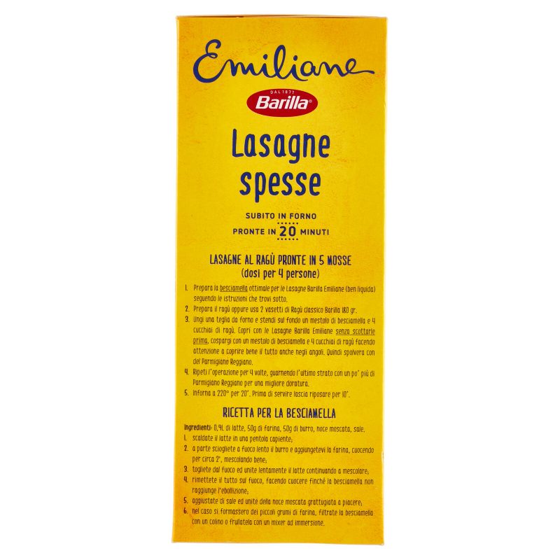 Barilla Emiliane Lasagne Pasta all'Uovo 500g