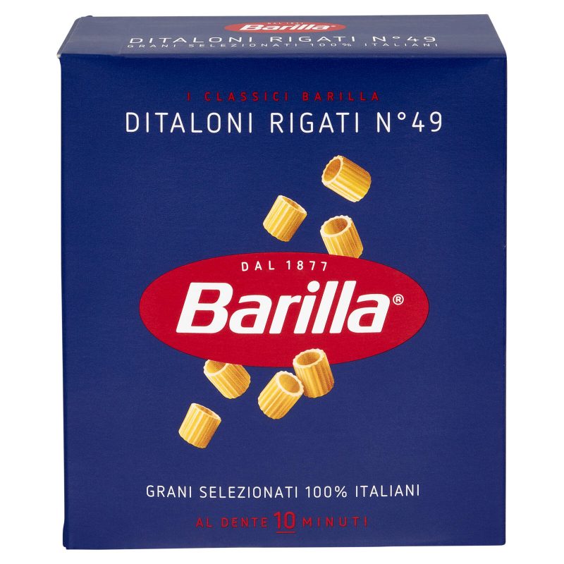 Barilla Pasta Ditaloni Rigati n.49 100% Grano Italiano 500g