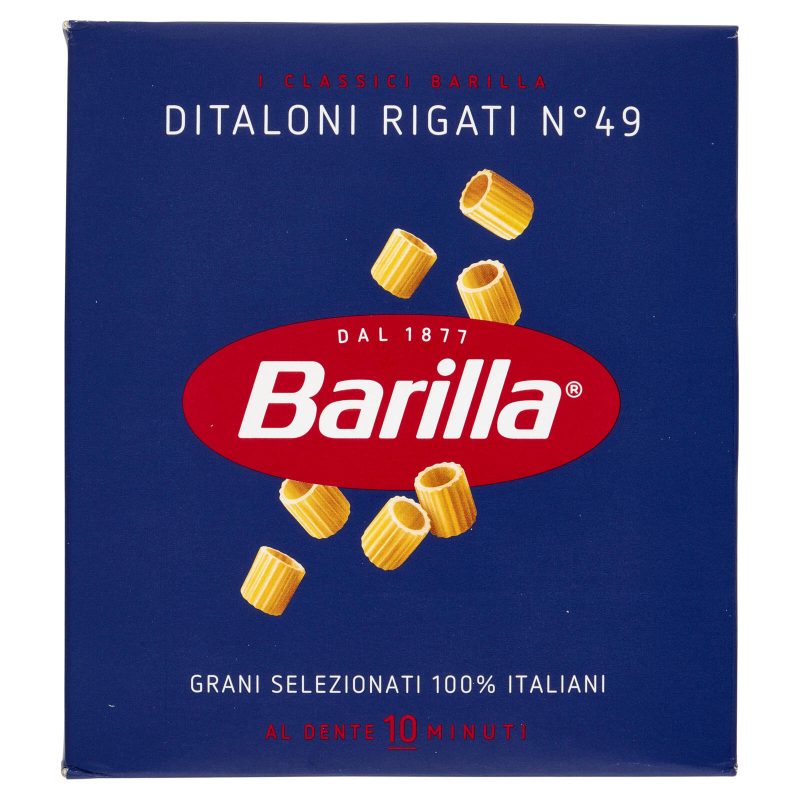 Barilla Pasta Ditaloni Rigati n.49 100% Grano Italiano 500g