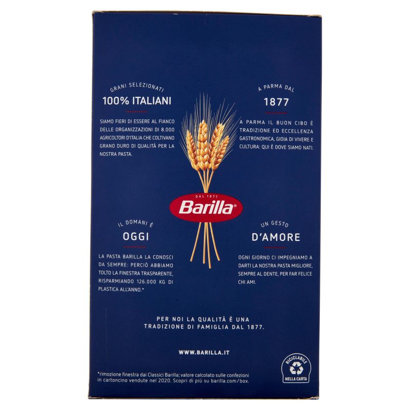 Barilla Pasta Pennette Rigate n.72 100% Grano Italiano 500g