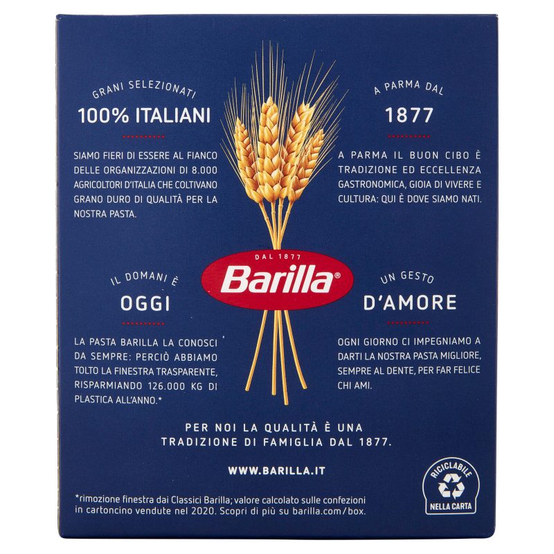 Barilla Pasta Penne Rigate n.73 100% Grano Italiano 500g