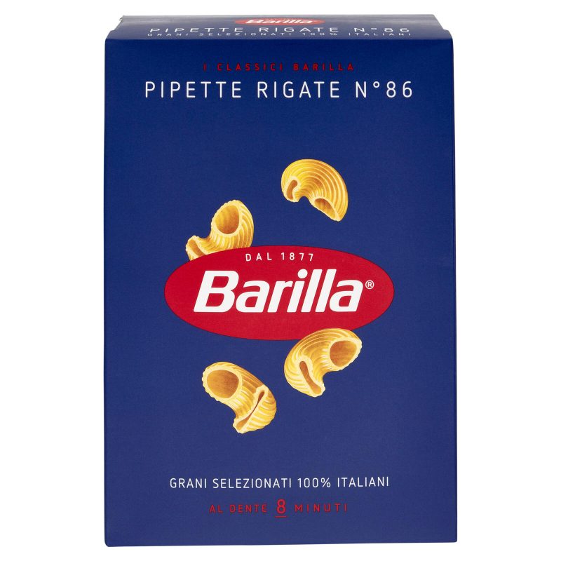 Barilla Pasta Pipette Rigate n.86 100% Grano Italiano 500g