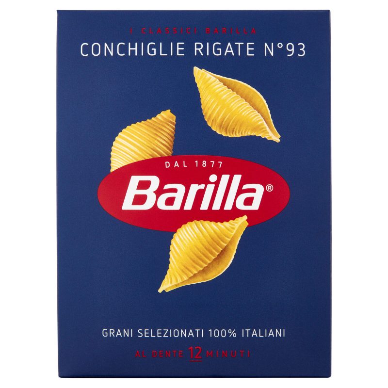 Barilla Pasta Conchiglie Rigate n.93 100% Grano Italiano 500g