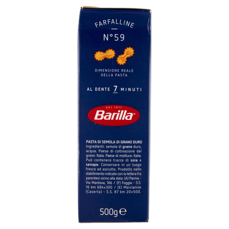 Barilla Pasta Farfalline n.59 100% grano italiano 500 g