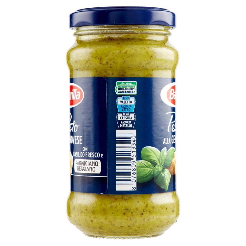 Barilla Pesto alla Genovese Basilico Fresco Italiano Condimento e Sugo per Pasta 190 g