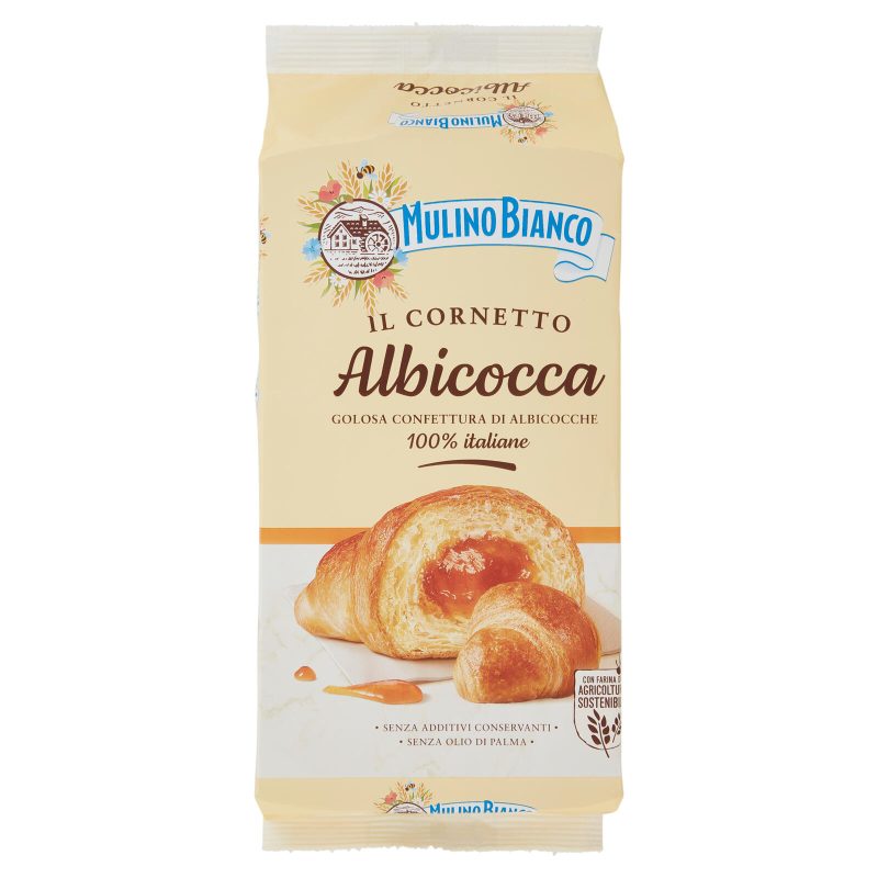 Mulino Bianco Cornetti Albicocca Merenda senza Additivi Conservanti 6 pezzi 300g