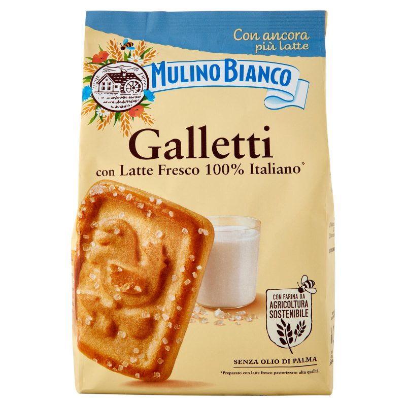 Mulino Bianco Galletti Biscotti con Latte Fresco 100% Italiano 350g